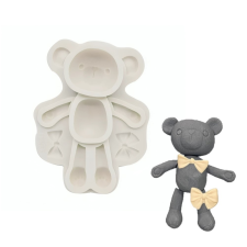 Szilikon fondant és marcipán mintázó-Maci 10x13cm sütés és főzés