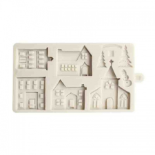  SZILIKON FONDANT MINTÁZÓ - VÁROS, FENYŐ, HÓEMBER sütés és főzés