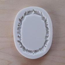  Szilikon formázó, ovális ornamentika. Mérete: 70x90 mm dekorációs kellék