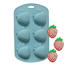  Szilikon jégkocka forma eper mintával party kellék