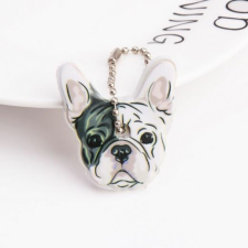 Szilikon kulcsvédő francia bulldog kulcstartó