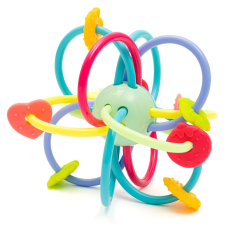 Szilikon-műanyag csörgős rágóka Baby Mix csörgő