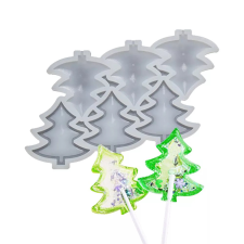  Szilikon nyalóka forma-karácsonyfa minta sütés és főzés