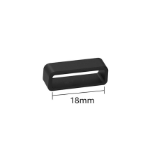 Szilikon óraszíj bújtató, fekete, 18mm óraszíj