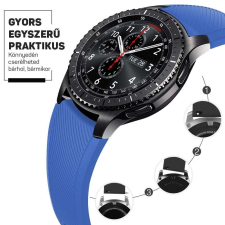  Szilikon óraszíj - okosóra pótszíj 20/22mm - Királykék okosóra kellék