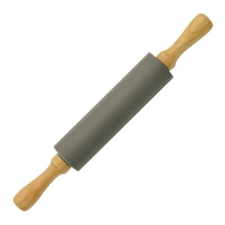 Szilikon sodrófa, nyújtófa fa nyéllel - 41 cm konyhai eszköz