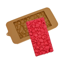  Szilikon táblás csokoládé forma-Málnás minta sütés és főzés