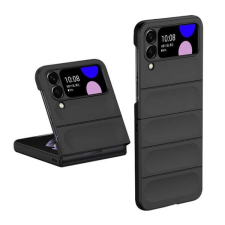 Szilikon telefonvédő (közepesen ütésálló, kamera védelem, 3D minta) FEKETE tok és táska