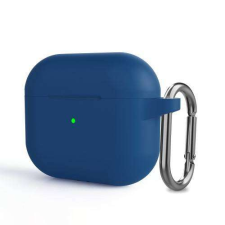 Szilikon védő tok Apple AirPods 3 MME73ZM/A - karabiner, töltőnyílás - KÉK fülhallgató, fejhallgató tok