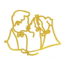  Sziluett- ifjú pár party kellék