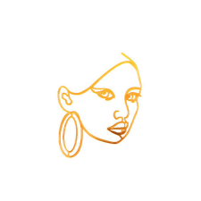  Sziluett- női arc fülbevalóval party kellék