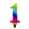  Színes 1-es Galaxy számgyertya, tortagyertya