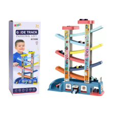  Színes autók csúszdapályája 6 darabos készlet autópálya és játékautó