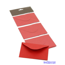  Színes boríték 7,5x11cm 12db/csomag - Piros dekorációs kellék