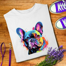 Színes bulldog női póló női póló