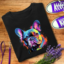 Színes bulldog női póló női póló
