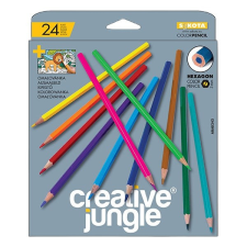  Színes ceruza CREATIVE JUNGLE grey háromszögletű 24 db/készlet színes ceruza