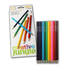  Színes ceruza CREATIVE JUNGLE hatszögletű fehér dobozos 12 db/készlet színes ceruza