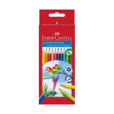 Színes ceruza FABER-CASTELL 1165 Papagáj háromszögletű 12 db/készlet színes ceruza