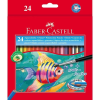  Színes ceruza FABER-CASTELL Aquarell hatszögletű 24 db/készlet+ecset (114425)