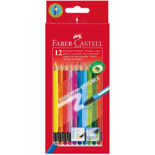  Színes ceruza FABER-CASTELL háromszögletű 12 db/készlet+színes radír színes ceruza