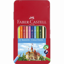 Színes ceruza FABER-CASTELL hatszögletű fémdobozos 12 db/készlet színes ceruza