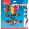  Színes ceruza készlet, háromszögletű, MAPED "Color'Peps Star", 24 különböző szín