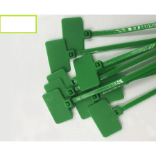  Színes címkés kábelkötegelő (100 db) - Zöld villanyszerelés