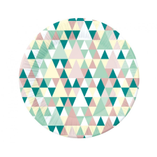  Színes Green Joy papírtányér 6 db-os 18 cm party kellék