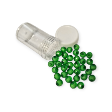 Színes Gyöngyök 0,7mm zöld színben 30db/cs dekorációs kellék