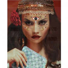  SZÍNES KÖVES ARCMATRICA, MÉDIUM party kellék