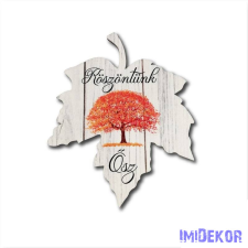Színes levél Köszöntünk ősz felirattal 15,3x12,2cm - Közepes dekorációs kellék