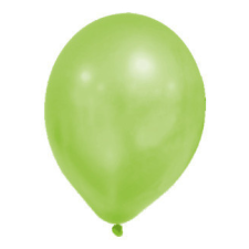 SZÍNES Metallic Green Pastel léggömb, lufi 8 db-os party kellék
