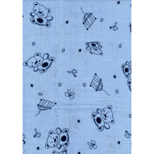 Színes,mintás textil pelenka 1db-os - kék maci mosható pelenka
