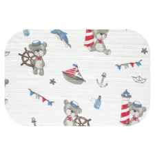 Színes mintás textil pelenka 70x80 cm-Medve kapitány mosható pelenka
