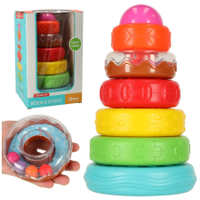 Színes Montessori torony puzzle érzékszervi játék puzzle, kirakós