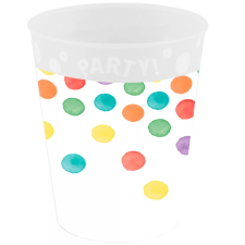 SZÍNES Multiwatercolor Party pohár, műanyag 250 ml babaétkészlet