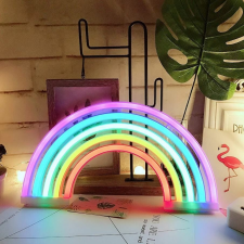  Színes neon szivárvány LED neon lámpa USB-vel, méret 30x18cm világítási kellék