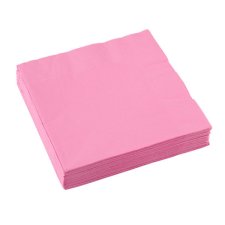 SZÍNES New Pink, Rózsaszín szalvéta 20 db-os, 33x33 cm party kellék