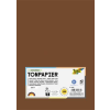  Színes papír, A4, 130 g, 100 lap, FOLIA, csokoládébarna