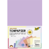  Színes papír, A4, 130 g, 10x10 lap, FOLIA, „Pastel”, vegyes színek