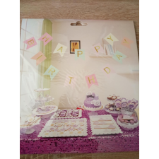 Színes papír füzér Happy Birthday sütés és főzés