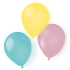  Színes Pastel léggömb, lufi 8 db-os 10 inch (25,4cm) party kellék