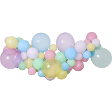 Színes Pastel léggömb, lufi girland szett 65 db-os party kellék