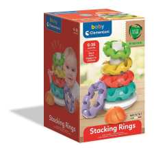Színes piramis Stacking Rings építőjáték 5 db-os Clementoni készségfejlesztő