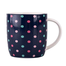 Színes pöttyös porcelán bögre - 300 ml bögrék, csészék