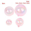  Színes rózsaszín golyó Születésnapi torta dekoráció - 4 db