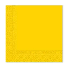 SZÍNES Sárga Unicolour Yellow szalvéta 20 db-os 33x33 cm FSC party kellék