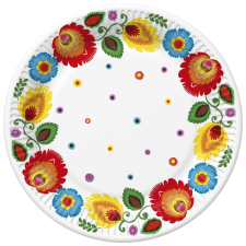 SZÍNES Színes Cutout papírtányér 8 db-os 22,7 cm party kellék