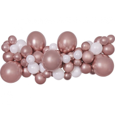 SZÍNES Színes Rose Gold léggömb, lufi girland szett 65 db-os party kellék